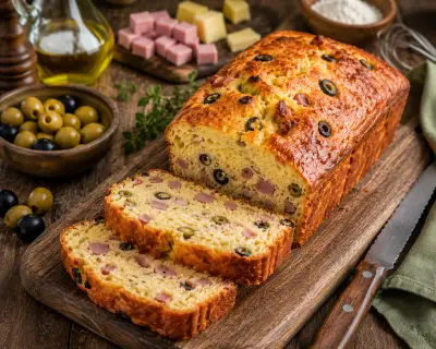 Cake salé jambon-olives