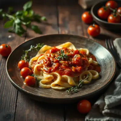 Pâtes à la sauce tomate