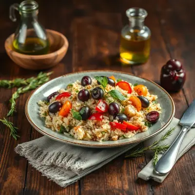 Salade riz méditerranéenne